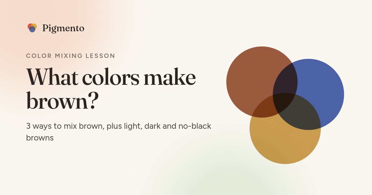 ¿Qué colores forman el café? 3 formas de mezclar pintura café